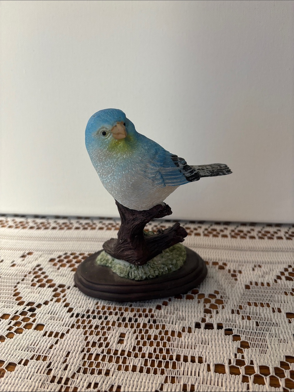 Andrea by Sadek Blue Bird on Per h Figurine - Elegant Table Accent